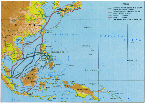 Plate No. 66, Enemy Shipping Routes Destroyed during the Leyte Operation